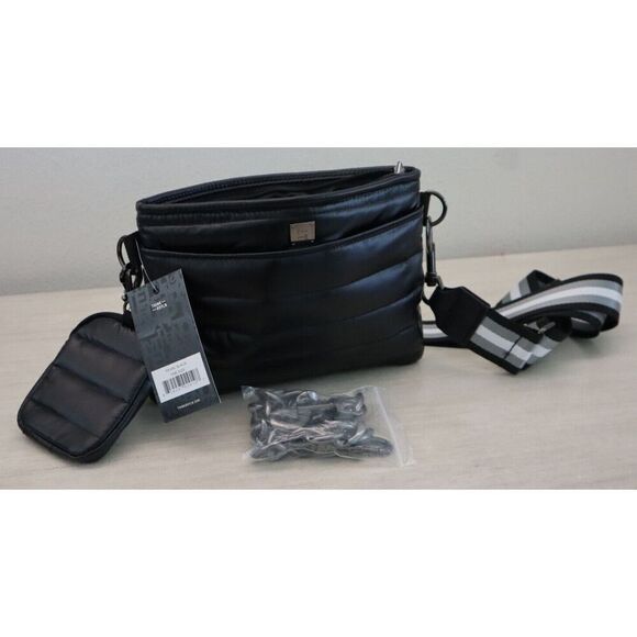 Think Royln Women's Pearl Black Downtown Polyester Crossbody Bag - Picture 3 of 16